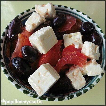 salade de tomates à la grecque